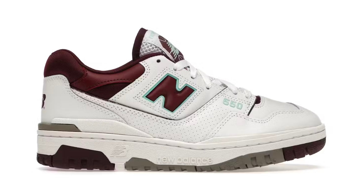 New Balance 550 Burgundy Cyan