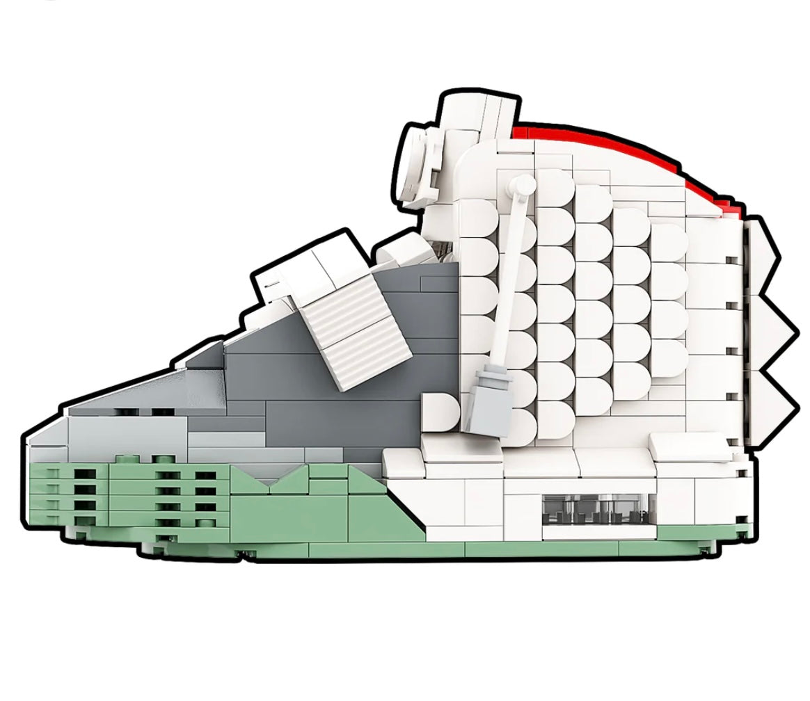 "Yeezy Plumtium" Sneaker Bricks with Mini Figure