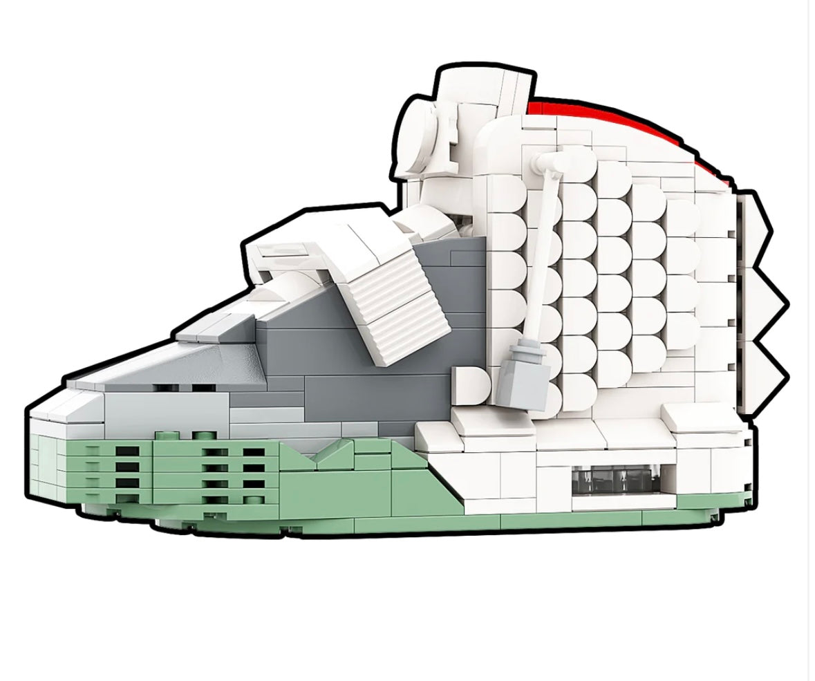 "Yeezy Plumtium" Sneaker Bricks with Mini Figure