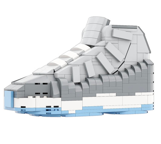 AJ11 "Cool Grey" Sneaker Bricks Sneaker with Mini Figure