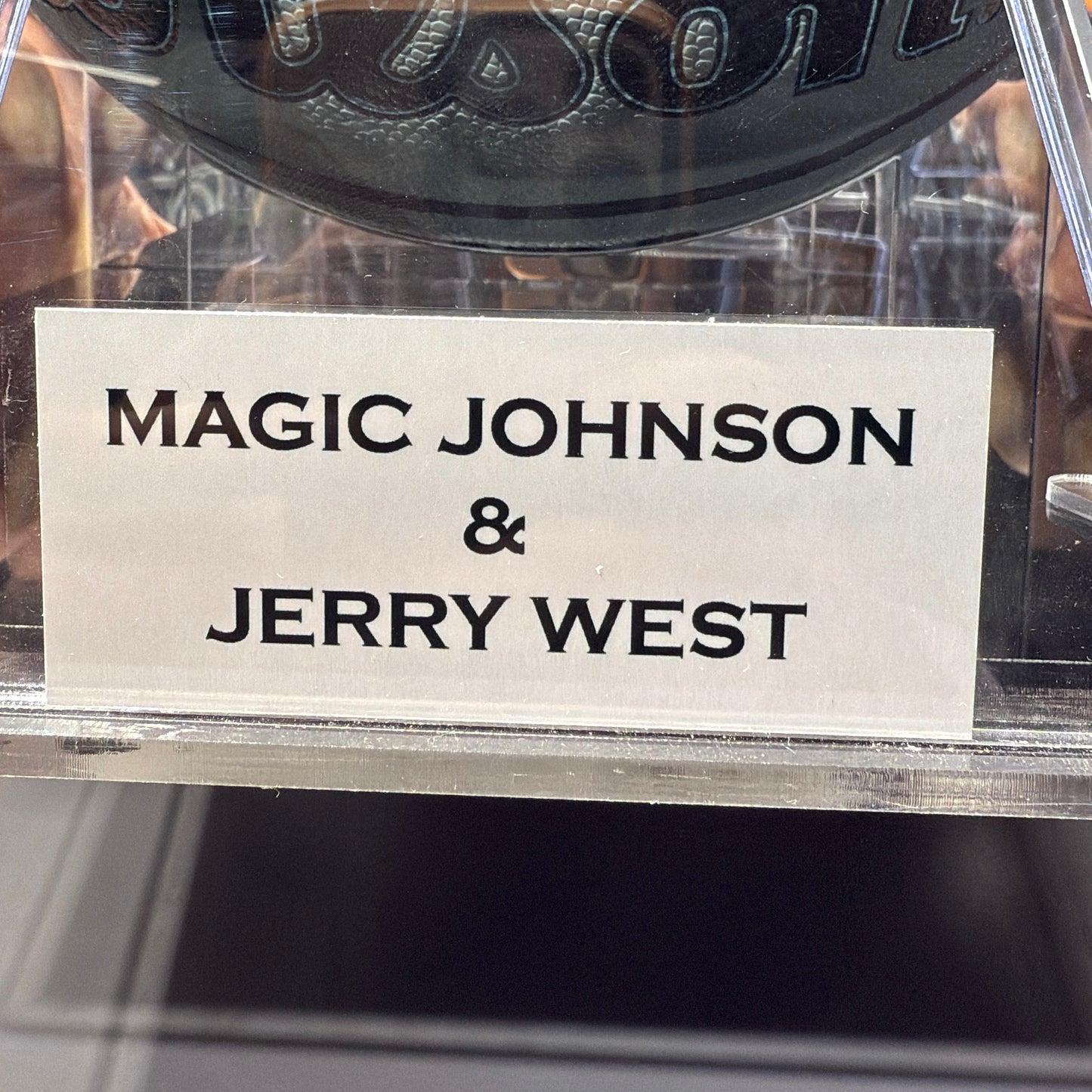 Magic Johnson & Jerry West signed basketball ✍️