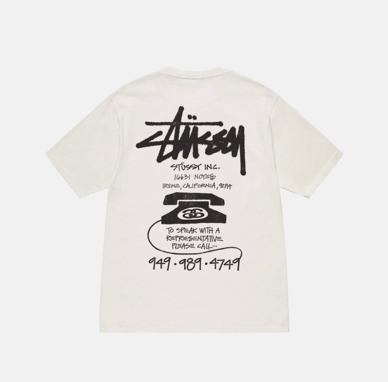 Stussy Old Phone Natural Tee