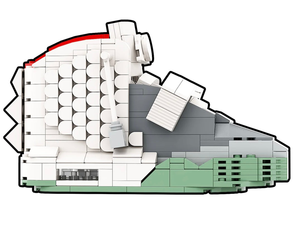 "Yeezy Plumtium" Sneaker Bricks with Mini Figure