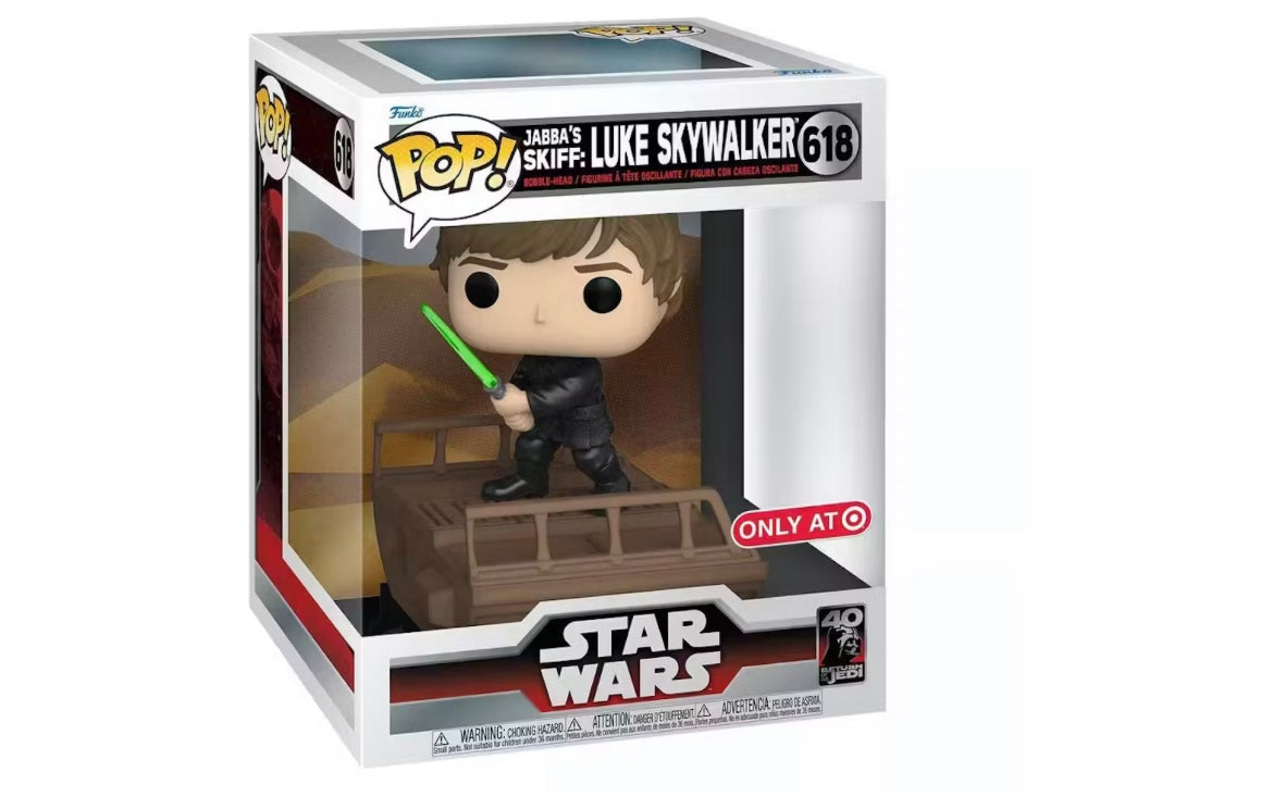 Funko Pop! Star Wars ROTJ 40th Anniversary Jabba's Skiff: Luke Skywalker Target Exclusive Figure #618