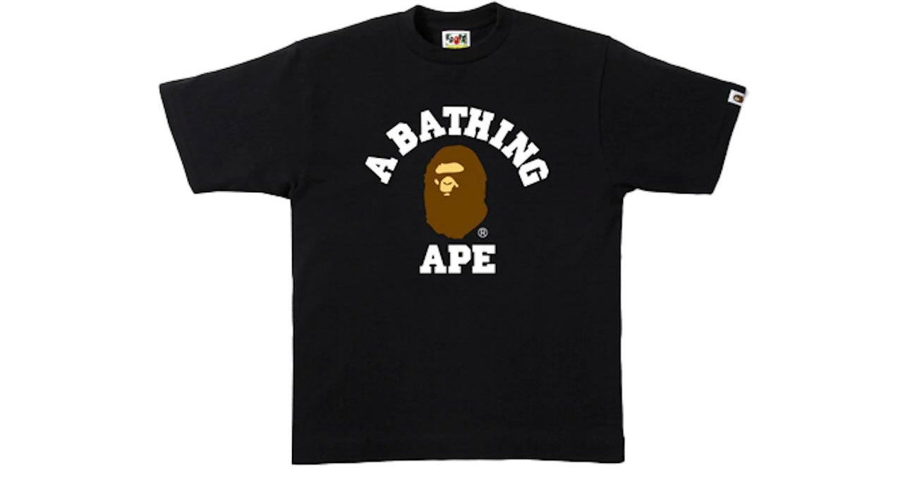 Bape College Black Tee