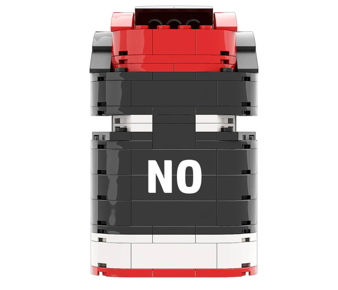 REGULAR "AJ1 NOT FOR RESALE Varsity Red" Sneaker Bricks with Mini Figure