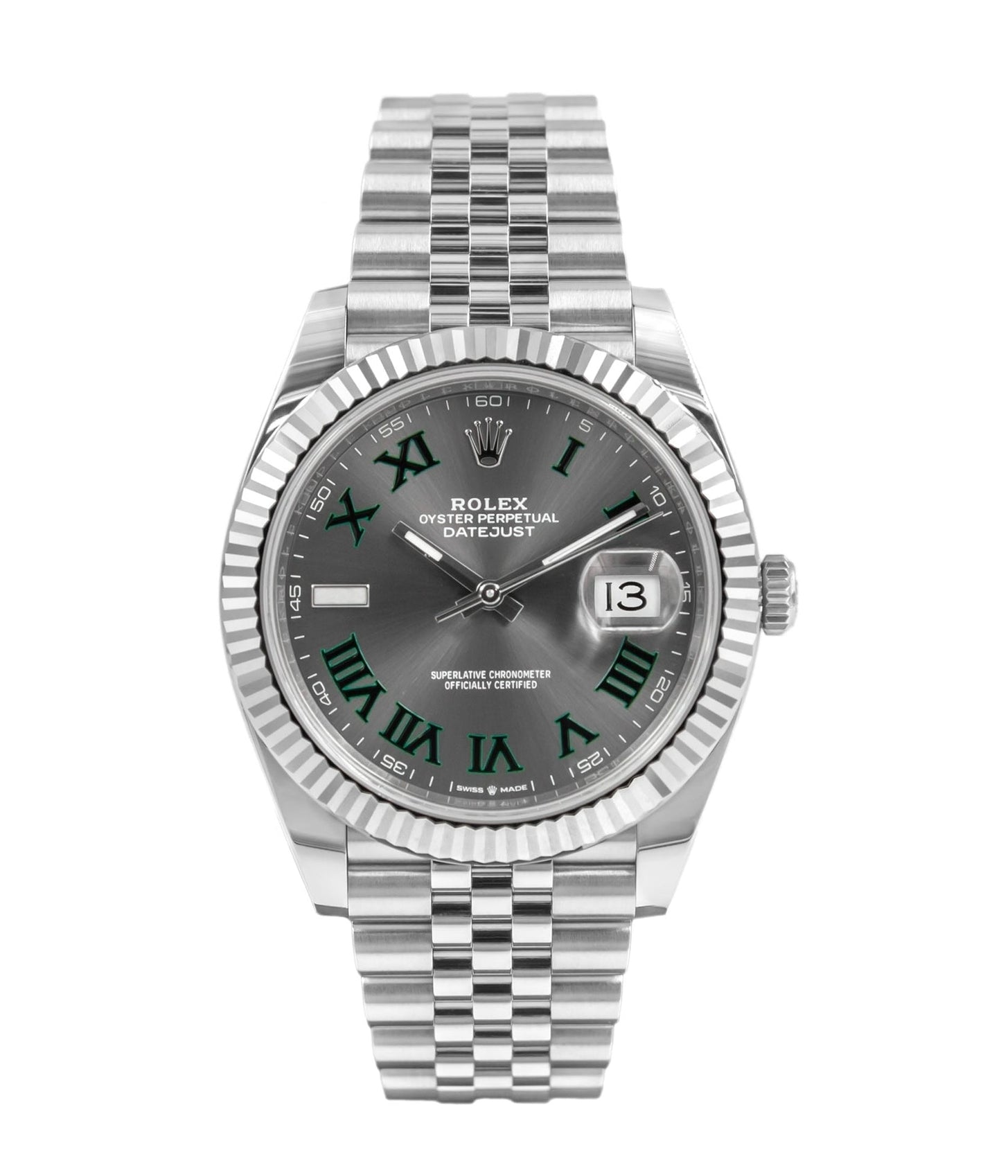 Rolex Datejust 2023 41mm Wimbledon Fluted Jubilee