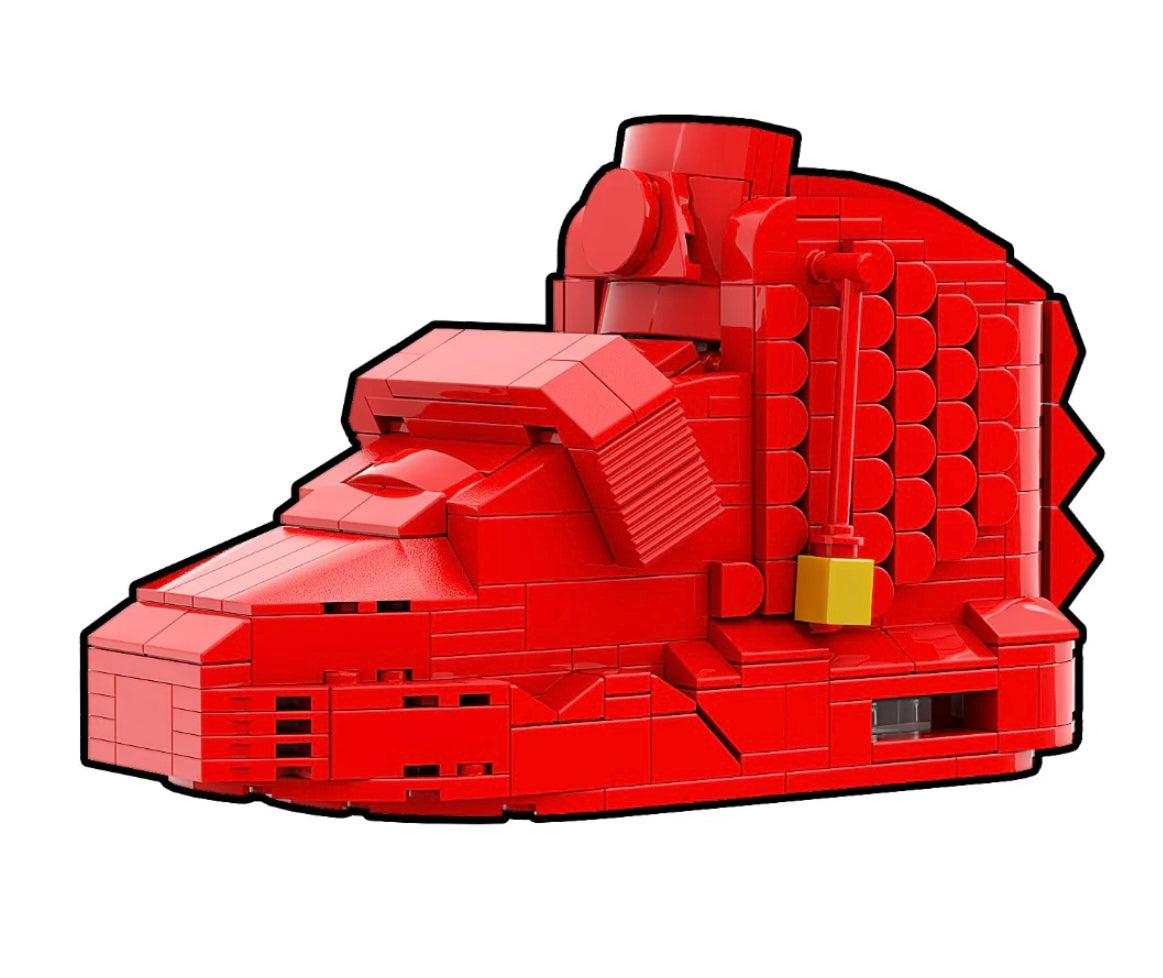 "Yeezy Red October" Sneaker Bricks with Mini Figure