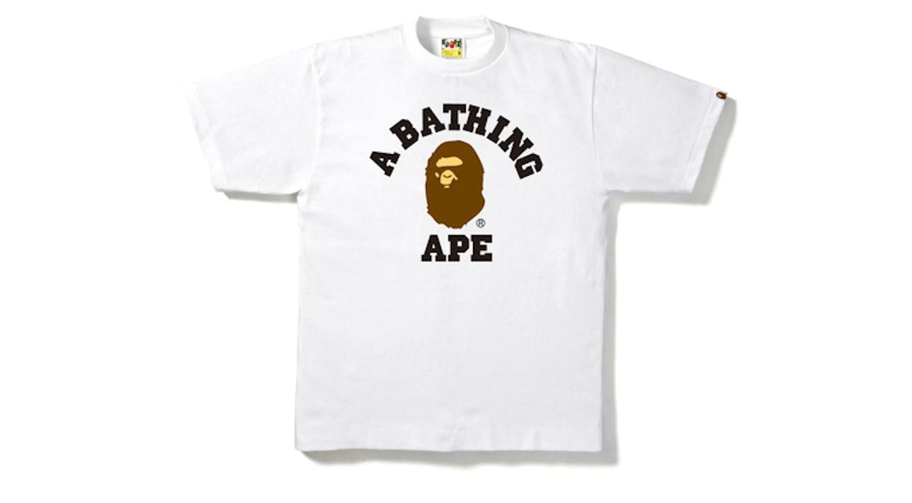 Bape College Tee White