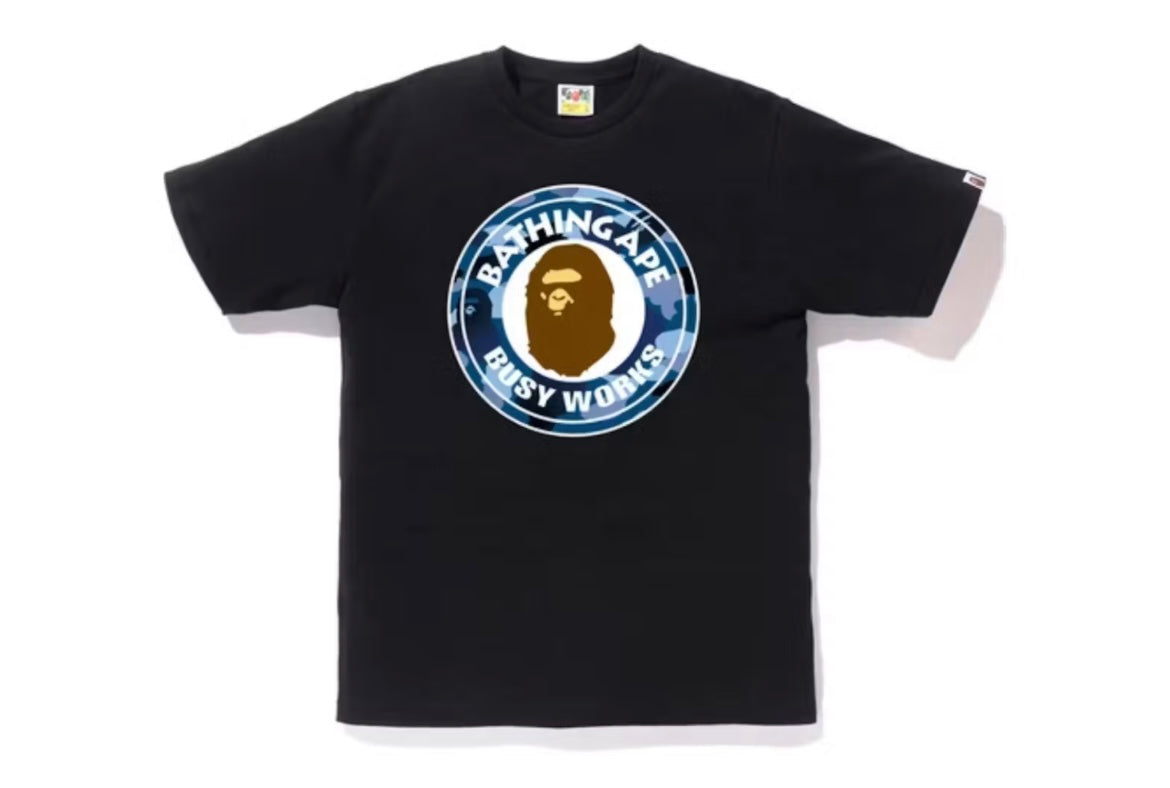 BAPE Gradation Camo Busy Works Black/Blue Tee