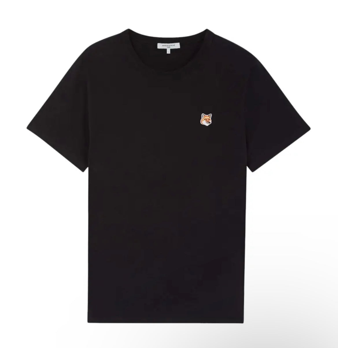 Maison Kitsune Fox Head Patch Classic Tee Black