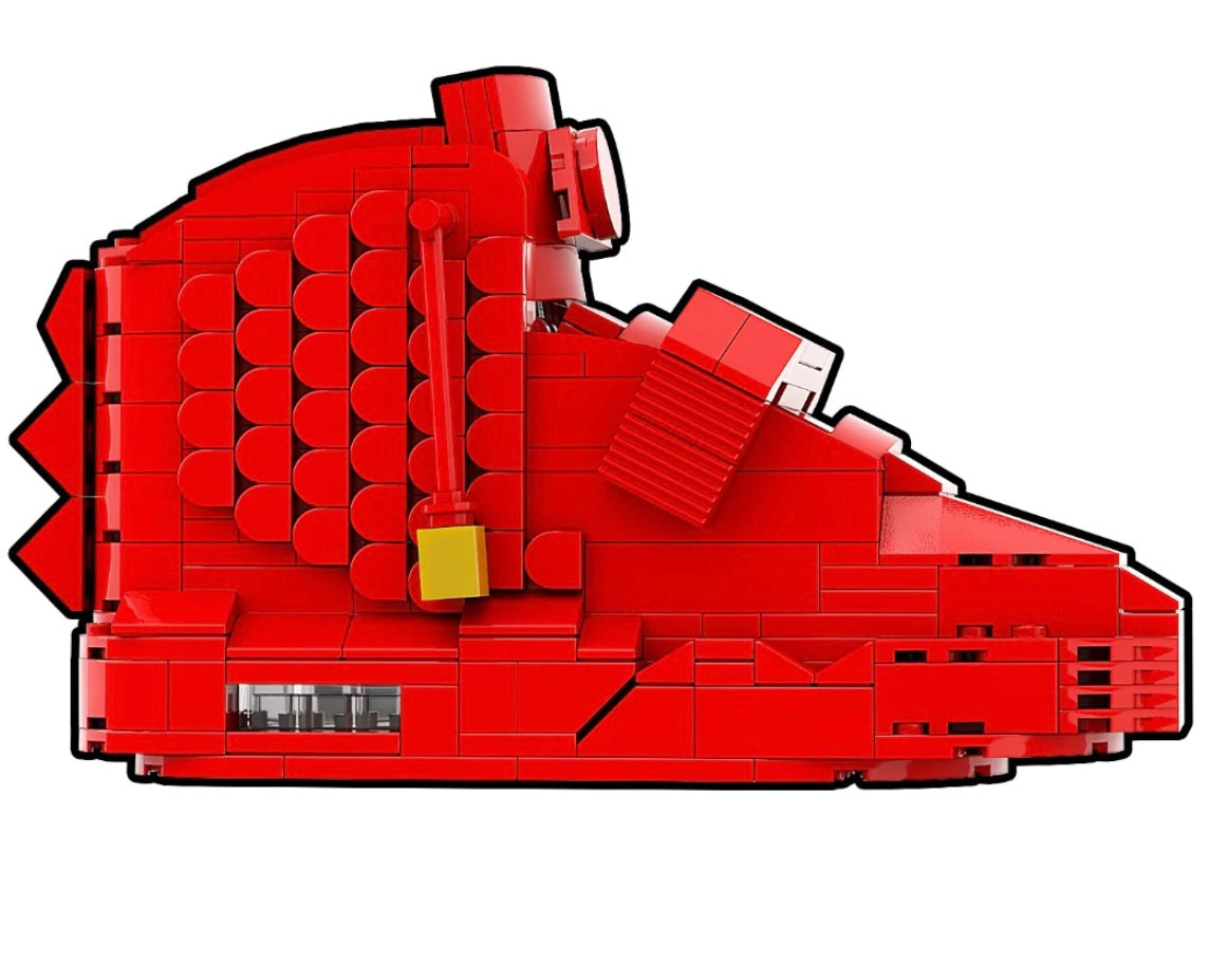 "Yeezy Red October" Sneaker Bricks with Mini Figure