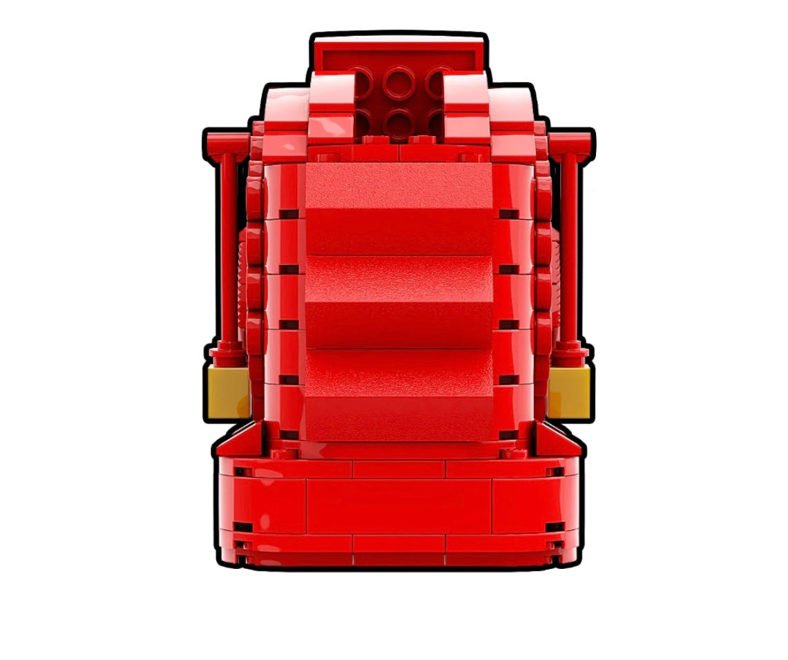 "Yeezy Red October" Sneaker Bricks with Mini Figure