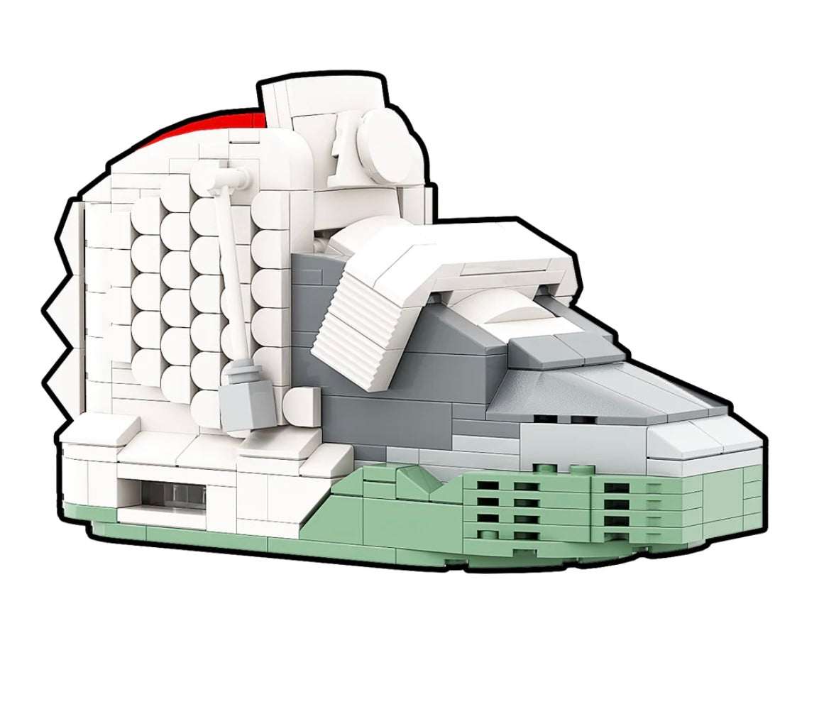 "Yeezy Plumtium" Sneaker Bricks with Mini Figure