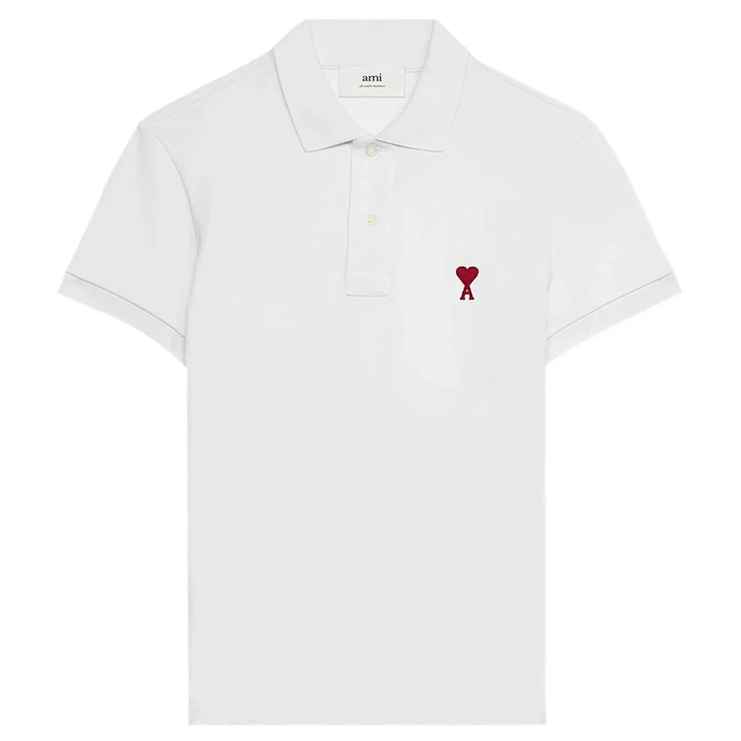Ami Paris Ami De Coeur Polo Shirt
White/Red