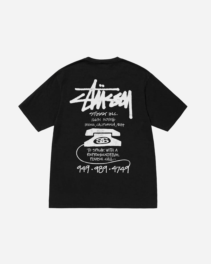 Stussy Old Phone Black Tee