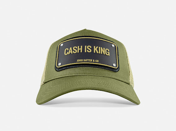 Cash is King Olive Green Rubber Edition John Hatter Co Cap