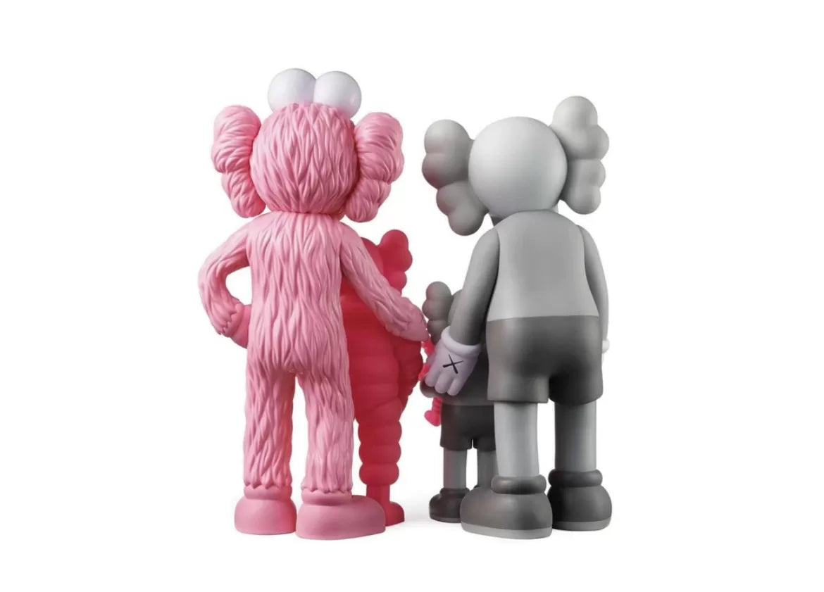 KAWS Family Vinyl Figures Grey/Pink