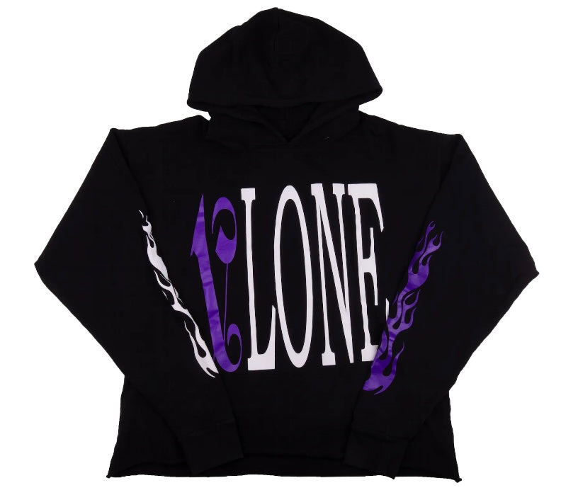 Vlone × Palm Angels Hoodie Black/Purple