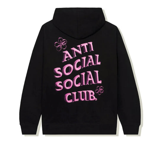 Anti Social Social Club Coral Crush Zip Up Hoodie Black
