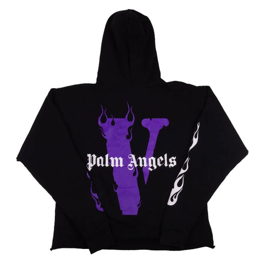 Vlone × Palm Angels Hoodie Black/Purple