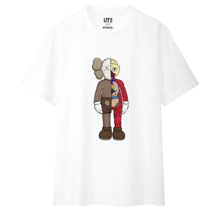 KAWS x Uniqlo Flayed Tee White