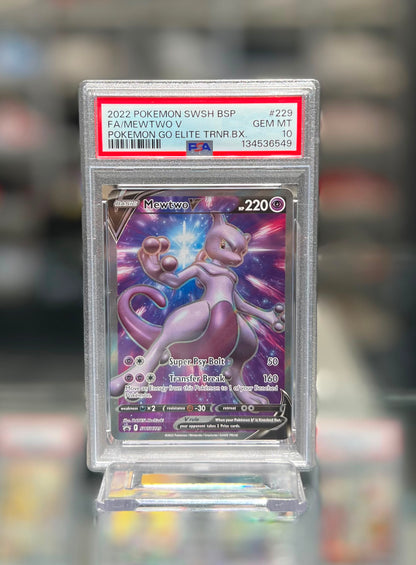 2022 POKEMON SWSH BSP FA/MEWTWO V POKEMON GO ELITE TRNR.BX.