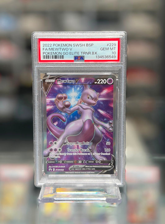 2022 POKEMON SWSH BSP FA/MEWTWO V POKEMON GO ELITE TRNR.BX.