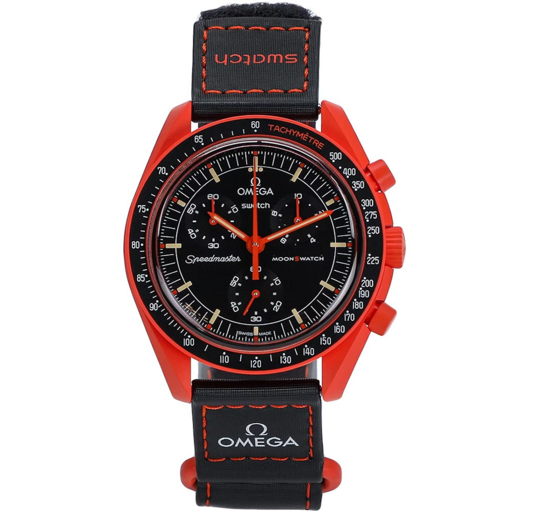 Swatch x Omega Bioceramic Moonswatch Mission On Earth Lava
SO33O100