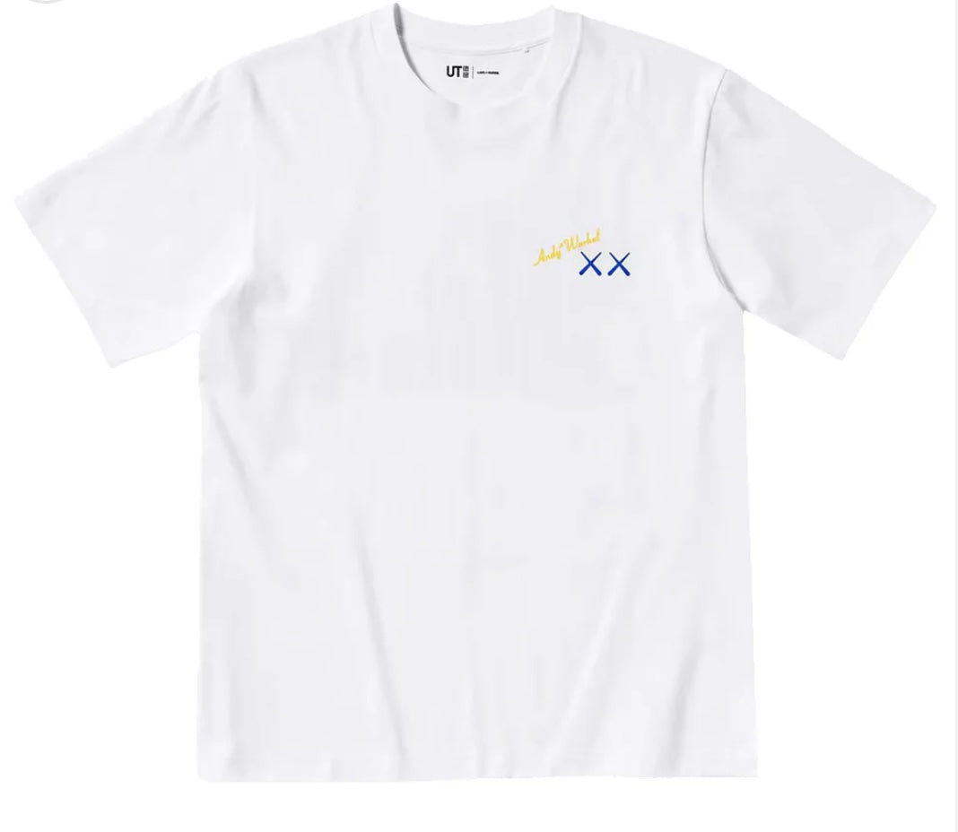 KAWS Uniqlo Warhol Banana Graphic Tee White