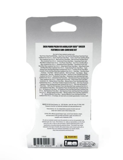 2026 Panini Soccer Prizm Sleeved Booster Pack