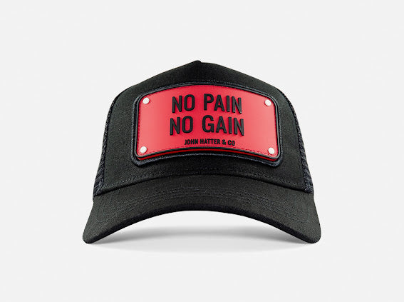 No Pain No Gain Black John Hatter Co Cap