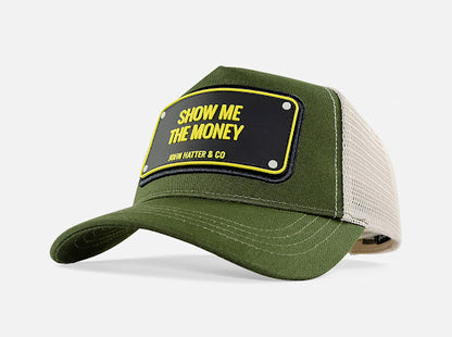 Show Me The Money Olive Green/ Beige John Hatter Co Cap