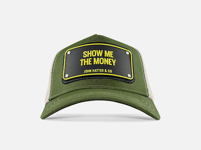 Show Me The Money Olive Green/ Beige John Hatter Co Cap