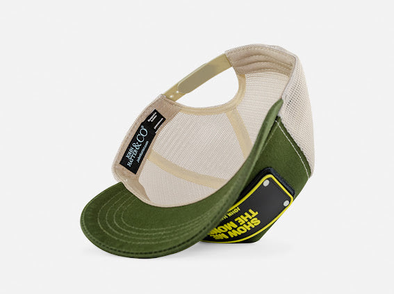 Show Me The Money Olive Green/ Beige John Hatter Co Cap